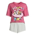 thumbnail image 6 of Warner Bros. Women's Plus Size Looney Tunes, 3-Piece Shorty Sleep Set, 6 of 6