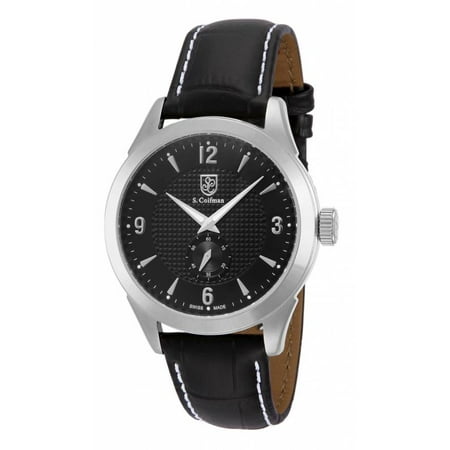 S. Coifman Men's SC0112 Quartz 3 Hand Black Dial Watch