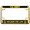 Gold, variant on [Officially Licensed Product] - Motorcycle Metal License Plate Frame with U.S. Army Soldier for Life Design - Black