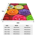 thumbnail image 3 of Pofeuu Brightly Colored Cupcakes Print Ultra-Soft Micro Fleece Blanket,for Bed Or Sofa,All Season Throw Blankets Flannel Blanket-80"x60", 3 of 7