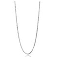 thumbnail image 1 of Collar de cadena torcida - cadena de caja de plata para hombres, collares de cadena para hombres, collares de cadena de acero inoxidable para hombres, mujeres y niños, 1 mm, 1 of 4