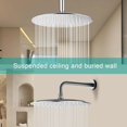 thumbnail image 3 of Pommeau de Douche Pluie Rond Haute Débit Acier Inoxydable Design Haute Pression (B-Chrome 12), 3 of 8