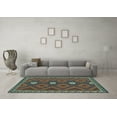 thumbnail image 3 of Ahgly Company Indoor Rectangle Oriental Light Blue Traditional Area Rugs, 5' x 8', 3 of 4