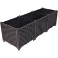 thumbnail image 2 of Gzxs Outdoor Raised Garden Bed, 47.2" Elevated Planter Box with Drainage Plugs, Self-Watering System, Raised Beds for Gardening Vegetables, Fruits, Flowers, Herbs (Brown), 2 of 6