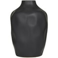 thumbnail image 6 of CosmoLiving by Cosmopolitan 14" Abstract Faceted Black Ceramic Vase, 6 of 11