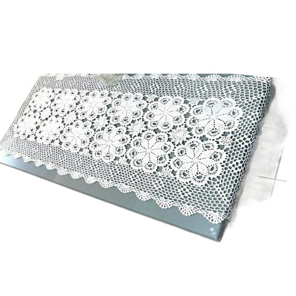 Crochet Lace Table Runner Vintage Rustic Style Doilies for Night Stand End Coffee Side Rectangular Tables Dresser Floral Macrame Room Decor