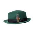 thumbnail image 3 of Segolike Fedora Trilby Hat for Travel Costume Accessory Wedding Party Cosplay Green, 3 of 8