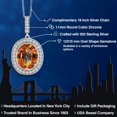 thumbnail image 2 of Gem Stone King 5.41 Ct Oval Ecstasy Mystic Topaz 925 Sterling Silver Pendant with Chain, 2 of 6