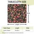 thumbnail image 2 of Square Tablecloth with Elastic Edges 34 * 34 Inch Pioneer Waterproof Red Rose with Green Leaf Table Cover Washable Indoor and Outdoor for Party Kitchen Dinner Banquet Patio Picnic, 2 of 6