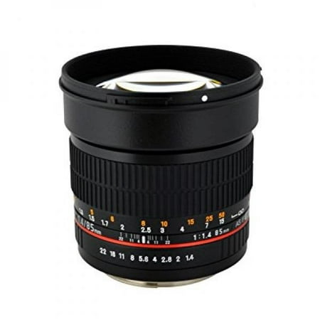 Rokinon AE85M-C 85mm F1.4 Aspherical Lens with Built in AE Chip for Canon DSLR Cameras