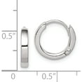 thumbnail image 4 of Sterling Silver Round Hinged Hoop Earrings (13 X 12) Made In India qe3280, 4 of 5
