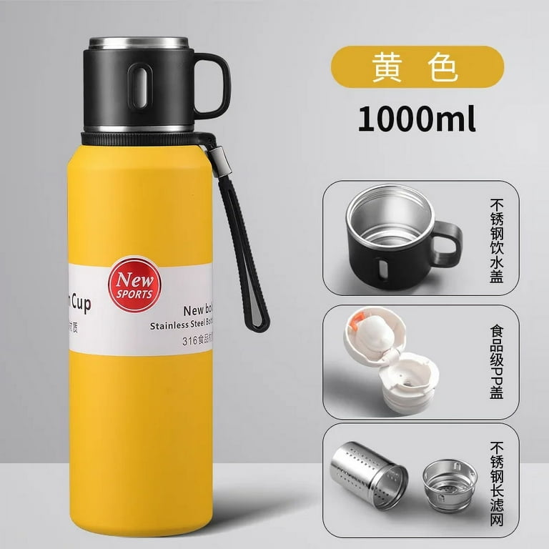 1000ml Coffee Thermos Bottle Keep Hot Cold Stainless Steel Thermos - Main Image