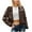 Coffee, variant on Lovskoo Women's Winter Coat Faux Suede Leather Shearling Moto Jacket Long Sleeve Windproof Bomber Jacket Outerwear Black