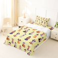 thumbnail image 5 of Homewish Cute Animal Twin Sheets,Vintage Dog Bedding,Yellow,3-Piece,1 Fitted Sheet and 1 Pillowcase, 5 of 6