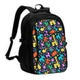 thumbnail image 1 of Balery Colorful Air Balloons1 Mochila con carga USB para hombre y mujer - Mochila impermeable y antirrobo para laptop con puerto USB para viajes, trabajo, 1 of 7