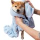 thumbnail image 4 of Perro Albornoz Absorbente Mascota Toalla Perros Tela Suave Cálido Cachorro Grooming Albornoz Post Baño Secado Sacudir Agua Diseño, 4 of 6