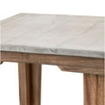 thumbnail image 2 of Asic 23 Inch Side End Table, Sturdy Mango Wood, Open Shelf, Brushed Brown, 2 of 4