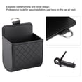 thumbnail image 3 of Car Air Vent Storage Bag Phone Holder Dash Organizer Drivers Pocket Sunglass Holder Car Mount Hanging Storage Pouch Bag Coin Key Card Case Organizer with Hook - Black, 3 of 5