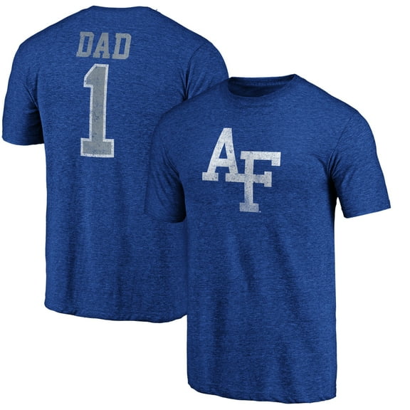 Men's Royal Air Force Falcons Greatest Dad Logo Tri-Blend T-Shirt