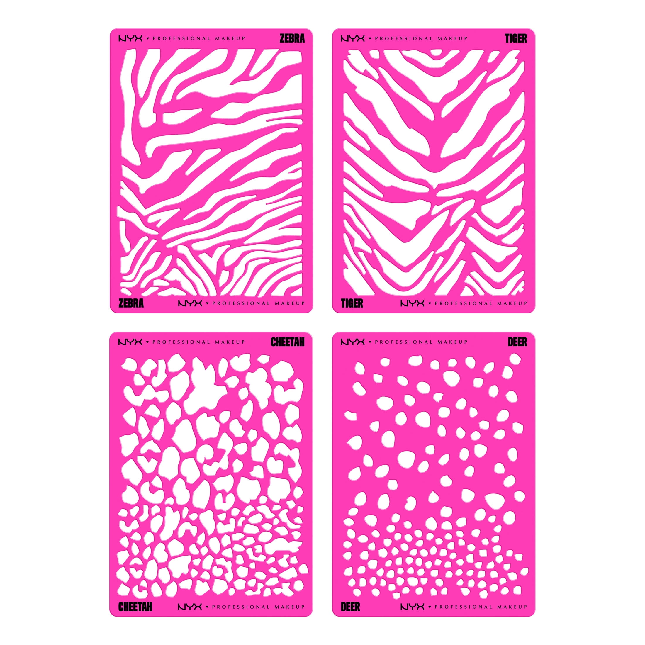 NYX Professional Makeup Halloween 2026 - Miscellaneous  Party Animals, Face and Body Animal Print Stencil Kit, 1 kit