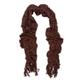 thumbnail image 1 of Womens Ruffled Trip Scarf - Brown, 1 of 2
