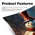 thumbnail image 2 of Snowman Covers Set of 2 with Unique Patterns for Bed, Chair Pillow Covers, Decorative Pillows - Available in 16x16, 18x18, 20x20 Inchesfor Various Occasions, 2 of 6