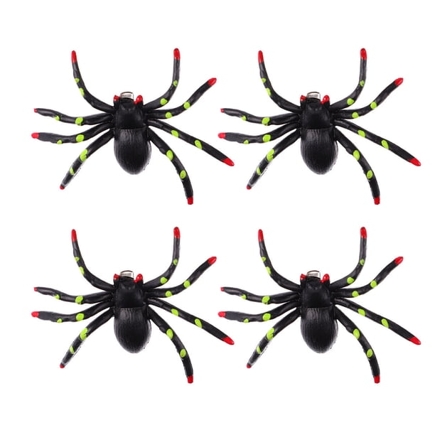 4 pinzas para el pelo de Halloween con forma de araña de dibujos animados, accesorio para cosplay (estilo aleatorio)