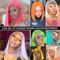 thumbnail image 2 of Perruque Blond Miel 613 Bob Cheveux Humains HD Transparente 13X4 Lisse Bob Lace Front Perruques Cheveux Humains Porter et Partir Perruque Sans Colle Cheveux Humains Pré-Épilée 613 B, 2 of 6