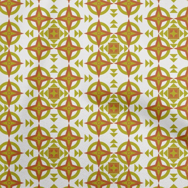 oneOone Polyester Spandex Light Green Fabric Geometric Fabric For Sewing Printed Craft Fabric By The Yard 56 Inch Wide