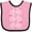 Pink and Black, variant on Inktastic Biking Bicycle Silhouette Girls Baby Bib