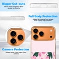 thumbnail image 6 of Case For Apple iPhone Air / 17 Pro / 17 Pro Max Series Case, Slim Thin Transparent Flexible Clear TPU Shockproof Phone Case For iPhone 17 Series, Pink peonies floral, 6 of 6