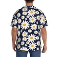 thumbnail image 5 of Wukai Daisy Floral Men's Casual Short-Sleeve Button Down Shirt - Lightweight Summer Dress Shirt for Daily Wear-X-Large, 5 of 7