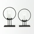 thumbnail image 2 of Mercana Furniture Saturn II Large Black Metal Table Candle Holder, 2 of 5