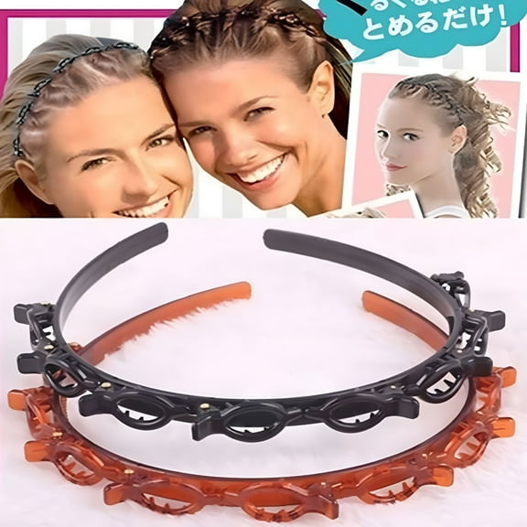 VANIDO Women Hair Accessories Twist Clip Headband with Toothed Headband Braid Tool