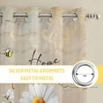 thumbnail image 6 of Daisy Spring Floral Kitchen Curtains Window Panels, Farmhouse Botanical Bees Elegant Insulated Window Treatment Curtain, Grommet Curtains for Bedroom/Living Room/Bathroom, 2 Piece 42"Wx45"L, 6 of 8