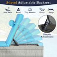 thumbnail image 5 of 2 Piece Outdoor Chaise Lounge Chairs Set, Patio Lounger Reclining Chairs with 5 Adjustable Positions, Wicker Patio Chairs Furniture for Poolside, Deck, Backyard, 5 of 9