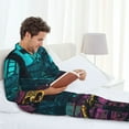 thumbnail image 6 of Hirioo Lost Golden Key for Men's Pajama Sets 2 Piece Pjs Men's Long-Sleeved Pajama Set Button Down Sleepwear,S-XXL-Large, 6 of 7