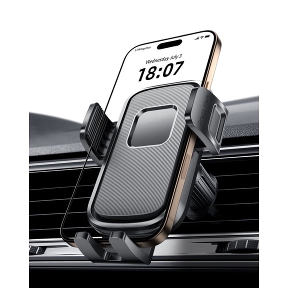 Delobon Phone Holders for Your Car [One-Button Release] Car Phone Mount 360° Adjustable Vent Cell Phone Holder for Iphone 17 Pro Max 16 15 Samsung S25 S24