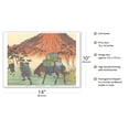 thumbnail image 2 of Oiwake Station - from Sixty-nine Stations of Kiso Road - Vintage Japanese Ukiyo-e Woodblock Print by Hiroshige, Eisen c.1800s - Master Art Print 10in x 14in, 2 of 4