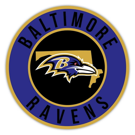 Baltimore Ravens 12" State Circle Sign
