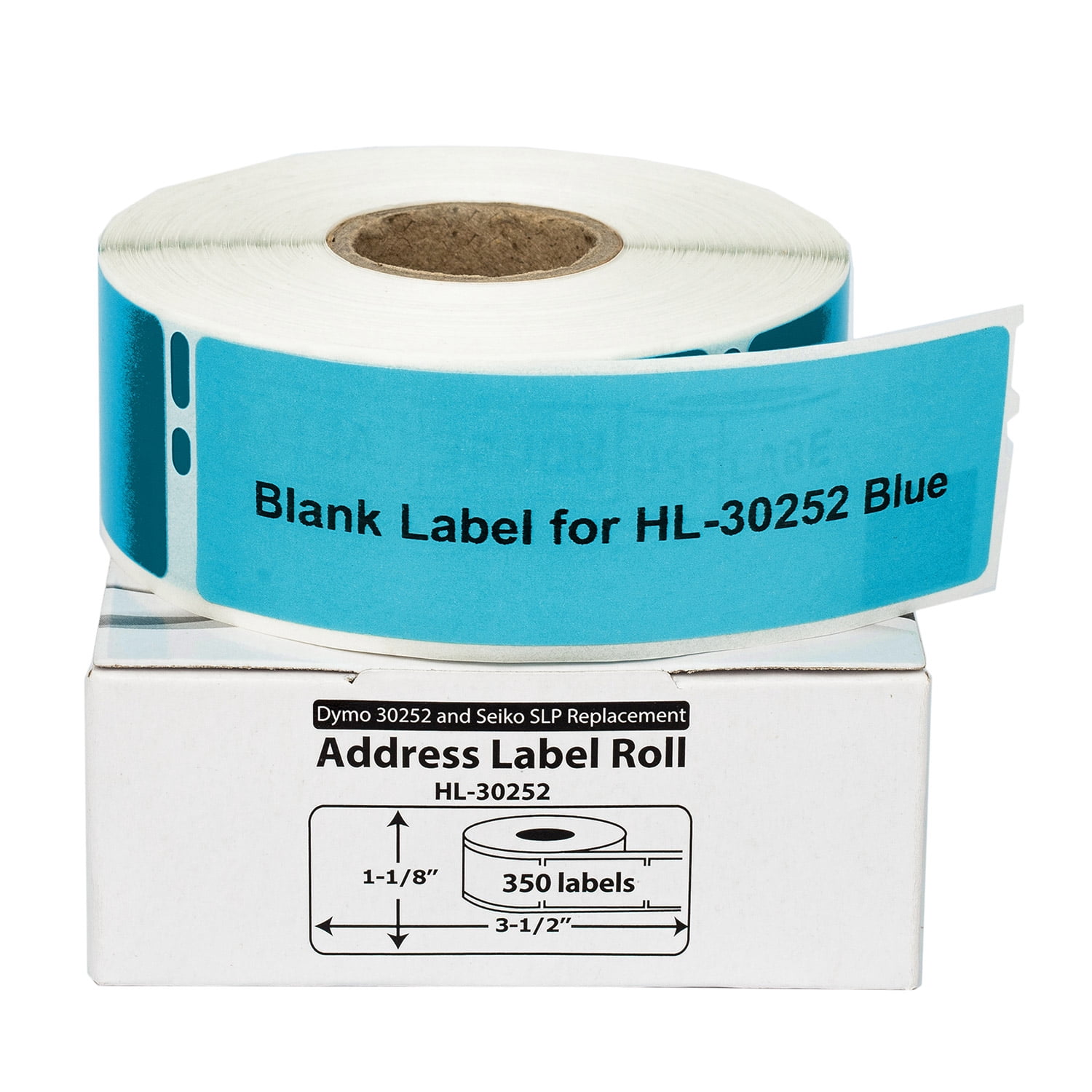 HOUSELABELS Compatible DYMO 30252 BL, LAV, OR, PK Address Labels (1-1/8"x3-1/2"), strong permanent adhesive, compatible with DYMO LW 450, 4XL, Rollo & Zebra Desktop Printers, 48 Rolls /16800 Labels