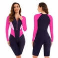 thumbnail image 1 of Traje de surf de manga larga, traje de baño para mujer, traje de baño tipo bóxer, traje de baño de buceo, 1 of 5