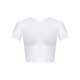 thumbnail image 3 of Camiseta de manga corta brillante al óleo para mujer, Top corto de Color sólido con cuello redondo, blusa ajustada con ombligo, camiseta expuesta para Yoga y Fitness, 3 of 5