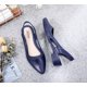 thumbnail image 1 of Sandalias de moda para mujer, zapatos de una sola capa antideslizantes de tacón medio-bajo de corte bajo, estilo coreano, de plástico, transpirables, informales para exteriores, 1 of 6