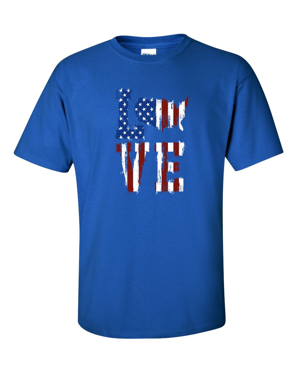 Love America United States Outline Unisex Adult Short Sleeve T-shirt - Bild 18 von 21