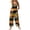 Yellow, variant on Women's Halloween Jumpsuits Castle Pumpkin Sleeveless Backless Funny Rompers Ghost Skull Halter Spooky Overalls, M