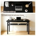 thumbnail image 2 of HDOFM 31.5 Inch Folding Computer Desk - Portable Activity Table Conference Table Home Office Desk, Attached storage rack,No Assembly,Teak, 2 of 7