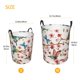 thumbnail image 3 of Balery Watercolor Floral With Butterflies Cesta de ropa redonda con asas, impermeable, independiente, para ropa, juguetes, dormitorio y familia-Small, 3 of 6
