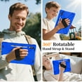 thumbnail image 7 of For Samsung Galaxy Tab S11 Ultra Case 14.6 inch SM-X930/SM-X936B, 360 Hand Strap, Shoulder Strap, Kickstand, Rugged Drop Protection, Blue, 7 of 7
