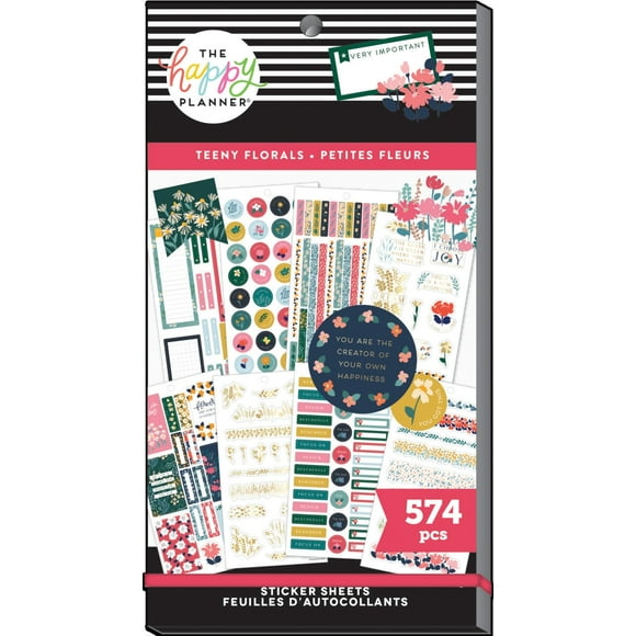Happy Planner Sticker Value Pack 30/Sheets-Teeny Florals 574 Pieces